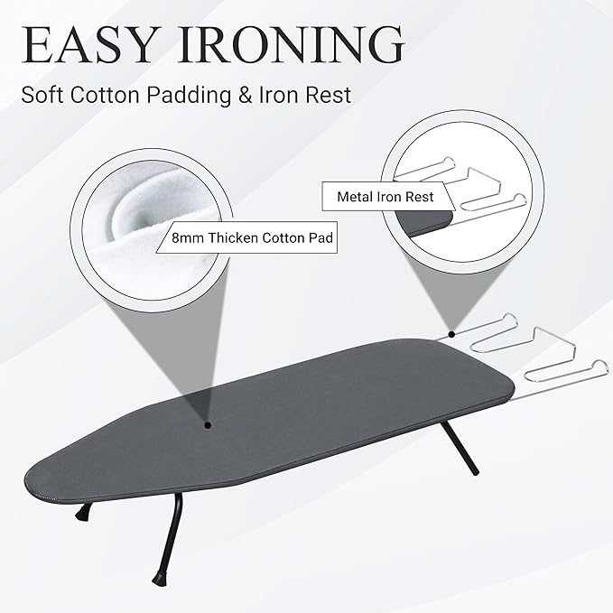 Metal Mesh Panel Tabletop Ironing Board | Foldable Iron Board | Heavy Duty - Image 4