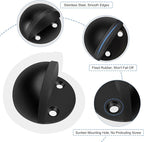 20 Pack Door Stoppers Self Adhesive Floor Mount Door Stop No Drill Black Rubber - Image 5