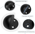 10 Pack Door Stoppers Self Adheisve Black Floor Door Stop Stainless Steel No - Image 4