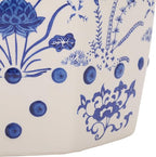 Safavieh Castle Gardens Collection Glazed Ceramic Blue Cloud 9 Chinoiserie Garden Stool - Image 7