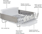 KitchenAid Compact Satin Wire Rust Resistant, Expandable Dish Rack - Image 7