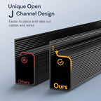 Delamu 157in Cable Management Under Desk, Safe & Tidy Under Desk Cable - Image 3