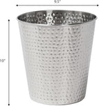 happimess HPM1110C-SET2 Axel Modern Minimalist Hammered Steel 2 Gal Waste Bin - Image 3