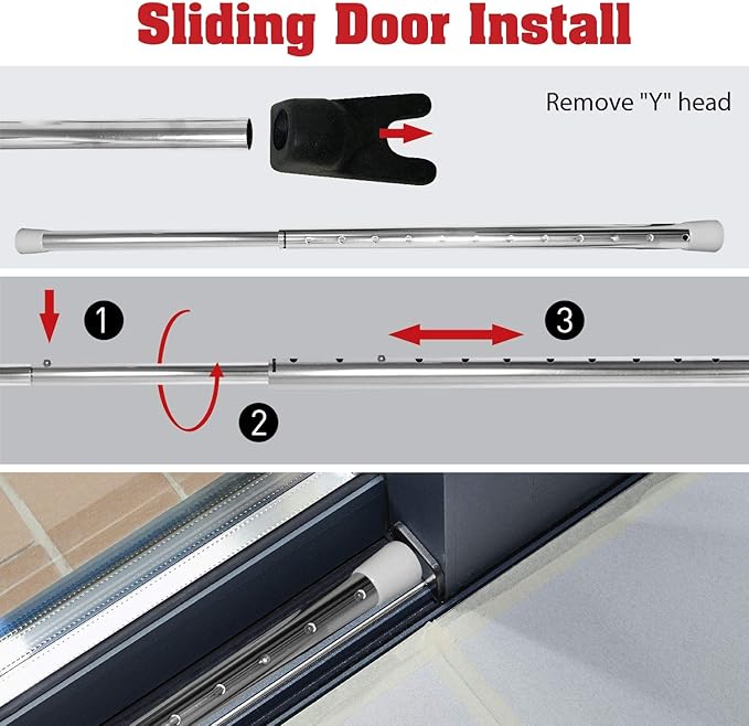Door Stoppers Security Bar, SECURITYMAN 3 in 1 Adjustable Door Security Bar & - Image 9
