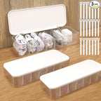 Cable Organizer Box with Lid, 7 Compartments Charger Organizer by Unknown