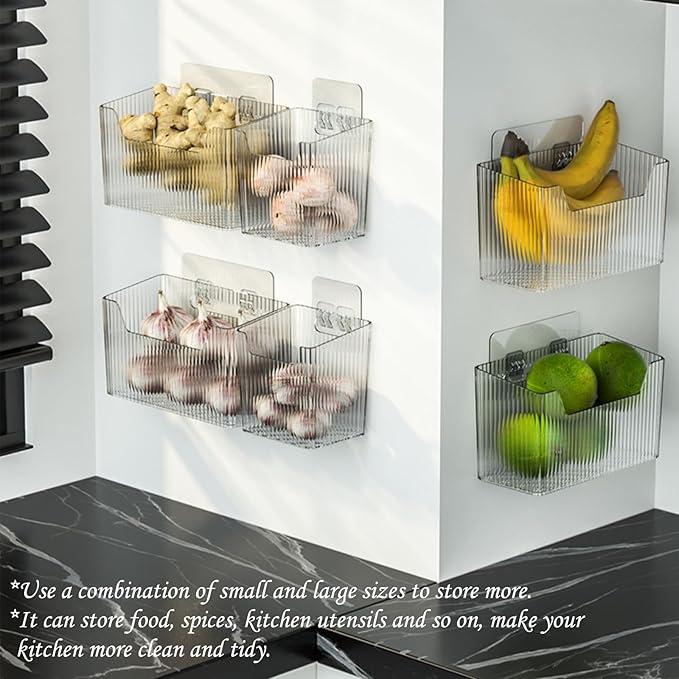 Set Of 2 Storage Organizer Bins Wall Mounted Shower Basket, Shower Caddy - Image 3