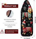 Nuxovilar Ironing Board Covers Winter Dogs in Sweaters Pattern Polyester 15x54 - Image 3