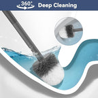 Toilet Brush, Compact Toilet Brush and Holder Set - Image 3
