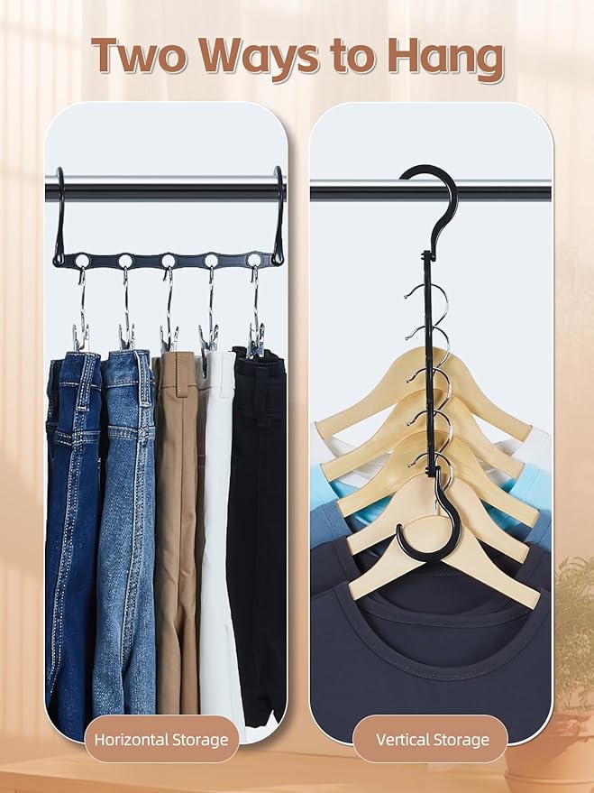 HOUSE DAY Space Saving Hangers, 8 Pack, Collapsible Closet Organizer, Smart - Image 7