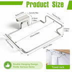 Trash Bag Holder, Stainless Steel Garbage Bag Holder Portable Under Sink Bag - Image 5