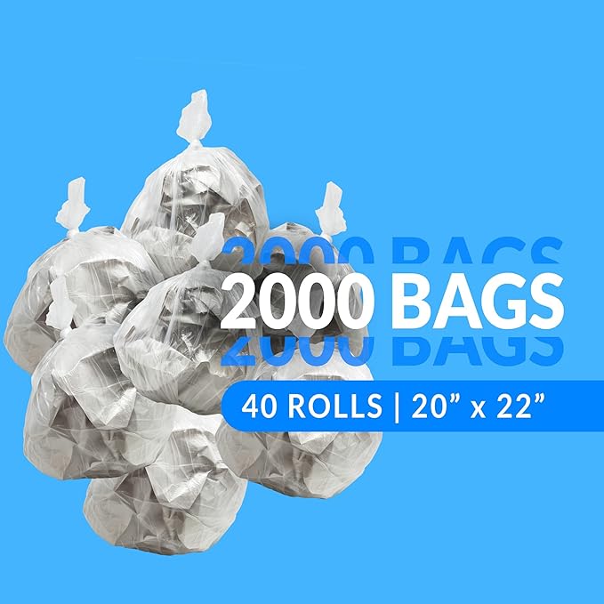 Reli. 2-4 Gallon Trash Bags | 2000 Bags | Clear | Bathroom | Strong | Garbage - Image 2