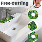 Faucet Draining Mat For Kitchen Sink, Palm Leaves Tropical Diatom Mud Absorbent - Image 3