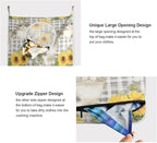 Hanging Laundry Hamper with Stainless Steel Hooks, Oxford Fabric Printing Door - Image 4