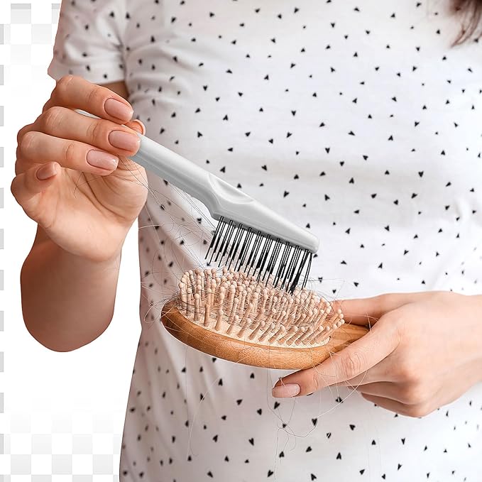 Boao 2 Pieces Hair Brush Cleaning Tool Comb Cleaner Brush Mini Comb Cleaning - Image 2