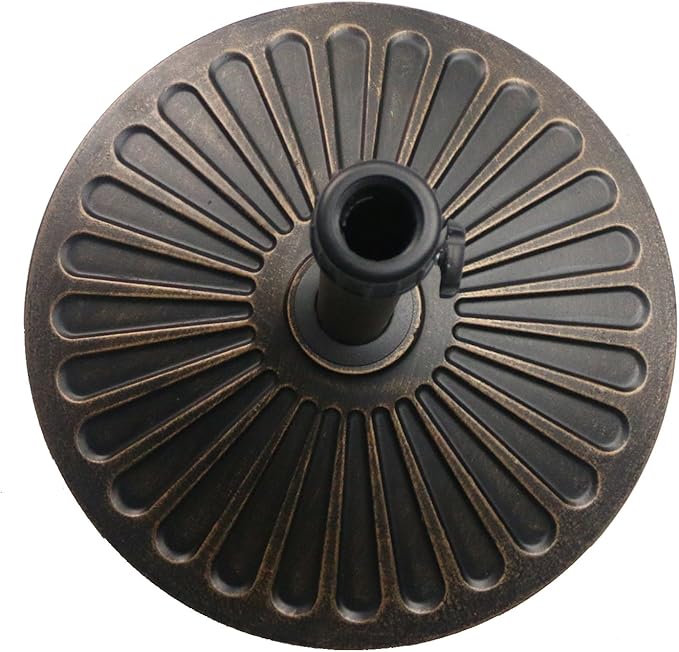 Sunnyglade 18" 30.2-lbs Heavy Duty Round Antiqued Umbrella Base for Patio, Outdoor - Bronze - Image 2