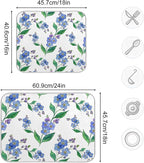 Blue Forget-me-not Flowers Dish Drying Mat - Image 3