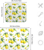 Tropical Lemon Leaves Dish Drying Mat 16x18 - Image 3
