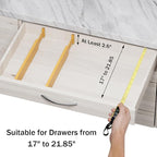 BAMBUROBA Bamboo Drawer Dividers, Adjustable Expandable Drawer Organization - Image 5