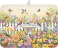 Spring Summer Floral Birds Dish Drying Mat by Kawani