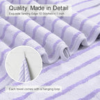 4 Pcs Light Purple Cabana Stripe Large Bath Towels 35"x70" Oversized Bath Sheet - Image 6