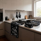 Breling Set of 6 Kitchen Towels Modern Minimalist Dish Towel Black Bathroom - Image 5