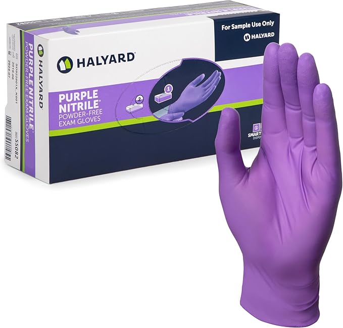 HALYARD PURPLE NITRILE Gloves Powder Free Disposable Medical Exam Gloves by HALYARD