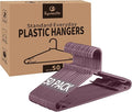 Plastic Hangers 50 Pack, Light Weight Durable Clothes Hangers by Byomostor