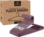 Plastic Hangers 50 Pack, Light Weight Durable Clothes Hangers by Byomostor