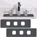 Tioncy 2 Pcs 3 Hole Faucet Mat for Kitchen Sink Kitchen Faucet Absorbent Mat by Tioncy
