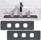 Tioncy 2 Pcs 3 Hole Faucet Mat for Kitchen Sink Kitchen Faucet Absorbent Mat by Tioncy