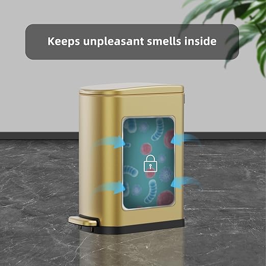 2.6 Gallon Slim Bathroom Trash Can - Image 4