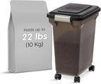 IRIS USA Airtight Dog Food Storage Container, WeatherPro, Removable Wheels - Image 2