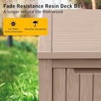 DRATO 200 Gallon Deck Box, Waterproof Resin Large Outdoor Storgae Box for Patio Furniture, Patio Cushions, Gardening Tools, Pool Supplies, Lockable（Gray，200 Gallon） - Image 2