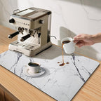 Marble Pattern Dish Drying Mat, Absorbent Coffee Bar Mat - Image 2