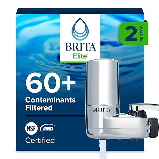Brita Faucet Mount Water Filter System, No-Wait Filtration, Easy Install by Brita