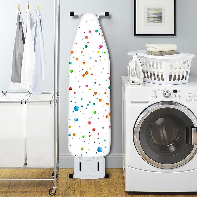 Extra Thick Ironing Board Cover and Pad, Colorful Polka Dot 15x54 Ironing Board - Image 5