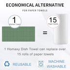 Homaxy 100% Cotton Terry Kitchen Towels, Checkered Designed, Soft and Super - Image 7