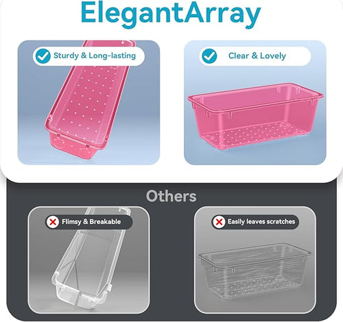 12 PCS Drawer Organizer Set, 4 Sizes Tool Storage Trays - Image 2