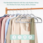 50-Pack Heavy Duty Coat Hangers, 0.2'' Slim, 360° Swivel Hook, 16.5 Inches Wide - Image 3
