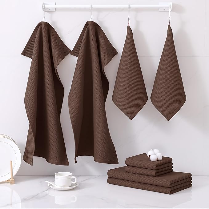 Homaxy 100% Cotton Kitchen Towels and Dishcloths Set - Image 4
