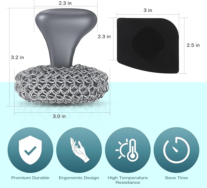 Cast Iron Scrubber, Cast Iron Cleaner - Image 4