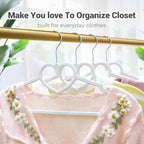 Plastic Hangers 30 Pack, Cute Hangers Ultra Thin Space Saving - Image 3