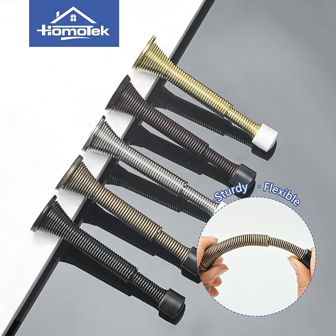 HOMOTEK 10 Pack Telescoping Spring Door Stoppers, Extended from 3-1/8 to 4-1/4 - Image 2