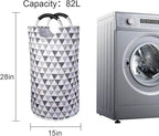 Dalykate Large Laundry Basket 82L Collapsible Oxford Fabric Laundry Hamper - Image 2