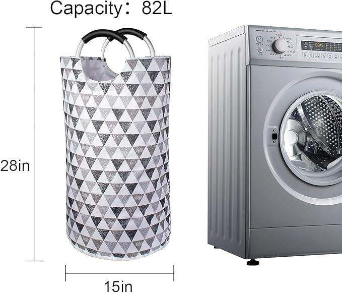 Dalykate Large Laundry Basket 82L Collapsible Oxford Fabric Laundry Hamper - Image 2