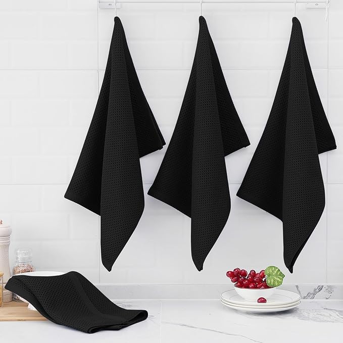 Homaxy 100% Cotton Waffle Weave Kitchen Dish Towels, Ultra Soft Absorbent Quick - Image 6
