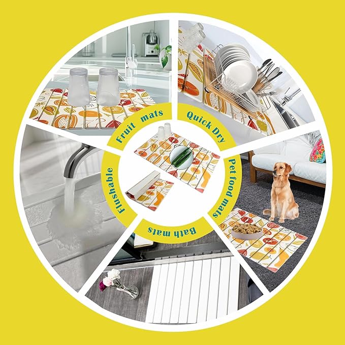 Large Stone Drying Mat for Kitchen Counter, 24x16 Inch Fast Drying & Super - Image 6