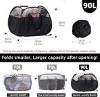Collapsible Laundry Basket, 90L Foldable Pop Up Laundry Hamper - Image 2