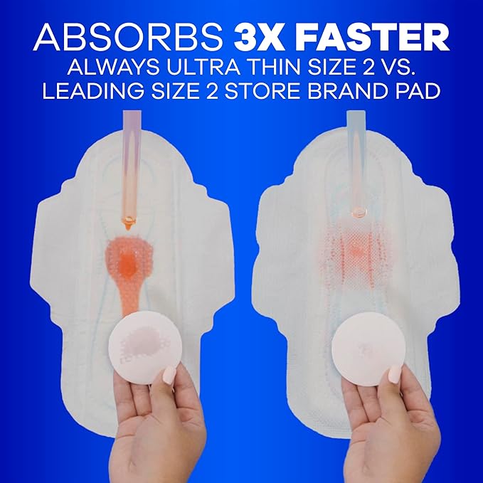 Always Ultra Thin Pads with Wings, Size 2, Long Super - Image 4