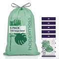 happimess 13.2 Gallon Drawstring Trash Bags, Compostable, Bio-Based by Happimess